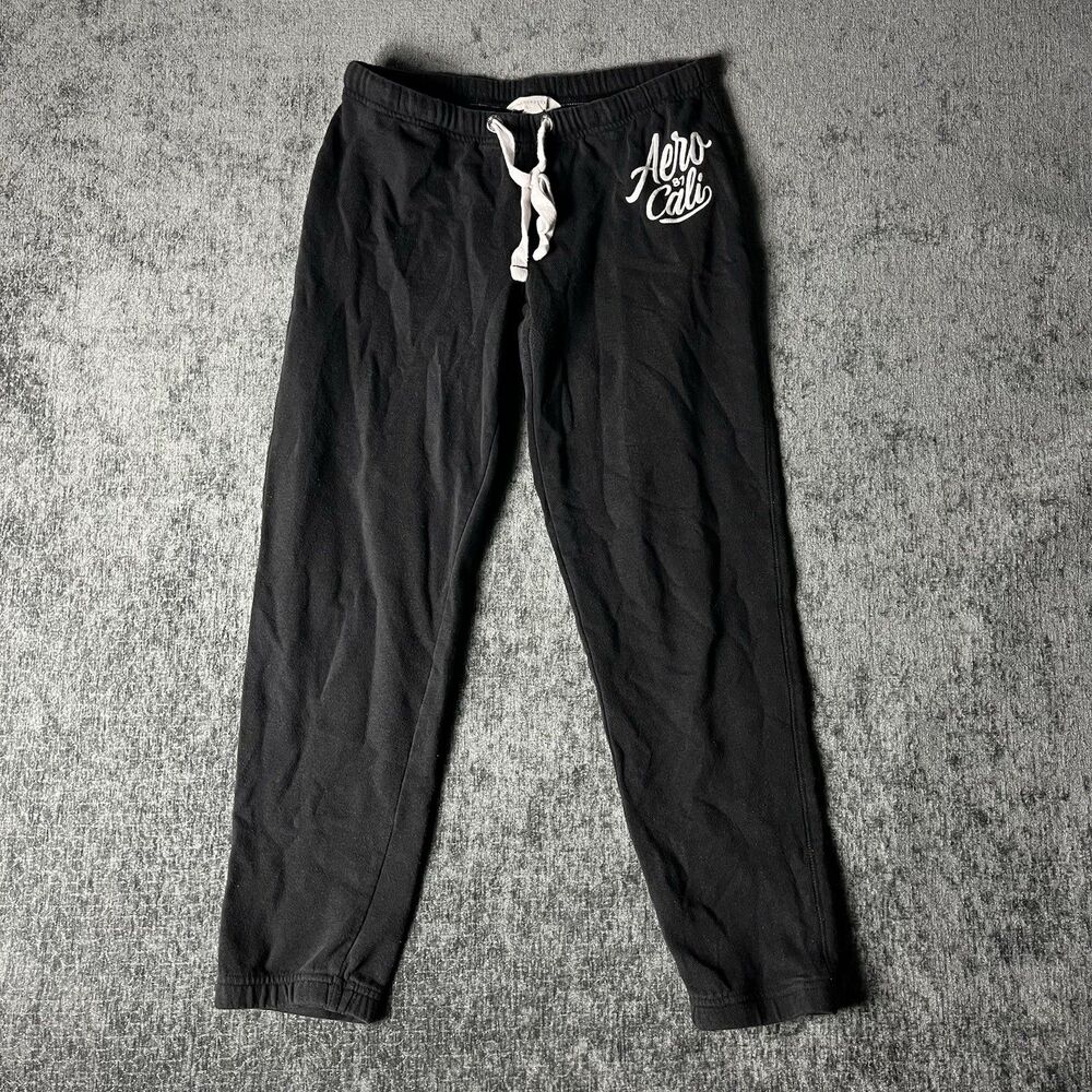 Aeropostale Cali Drawstring Sweatpants Black Size M